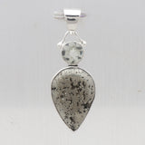 Pyrite Druzy Silver Pendant