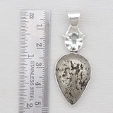 Pyrite Druzy Silver Pendant