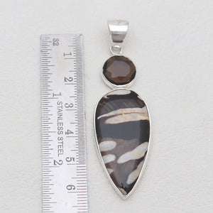 Peanut Wood Jasper Silver Pendants