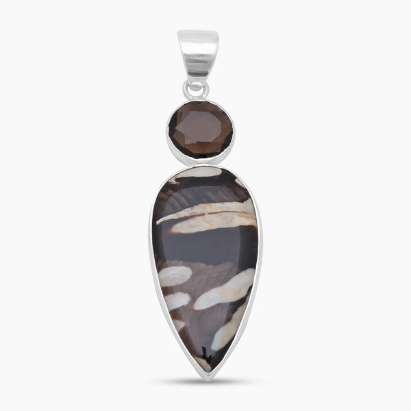 Peanut Wood Jasper Silver Pendants