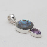 925 Sterling Silver Abalone Shell Pendants