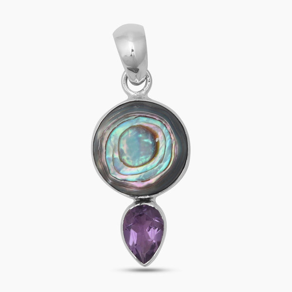 925 Sterling Silver Abalone Shell Pendants