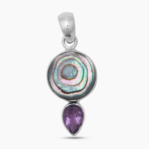 925 Sterling Silver Abalone Shell Pendants