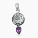 925 Sterling Silver Abalone Shell Pendants