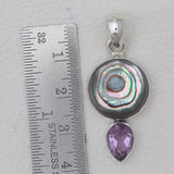 925 Sterling Silver Abalone Shell Pendants