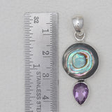 925 Sterling Silver Abalone Shell Pendants