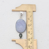 925 Sterling Silver Calcite Druzy Pendants