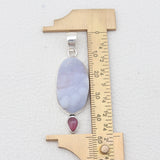 925 Sterling Silver Calcite Druzy Pendants