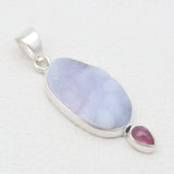 925 Sterling Silver Calcite Druzy Pendants