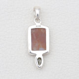 Blue Calcite Druzy Silver Pendants