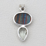 Rainbow Calsilica Silver Pendants