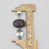 Rainbow Calsilica Silver Pendants