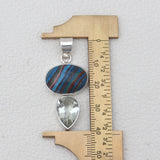 Rainbow Calsilica Silver Pendants