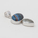 Rainbow Calsilica Silver Pendants