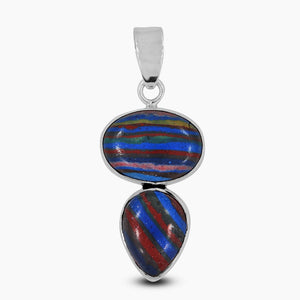 925 Silver Rainbow Calsilica Pendants