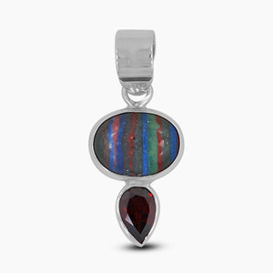 925 Silver Rainbow Calsilica Pendants