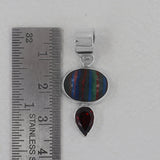 925 Silver Rainbow Calsilica Pendants