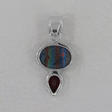 925 Silver Rainbow Calsilica Pendants