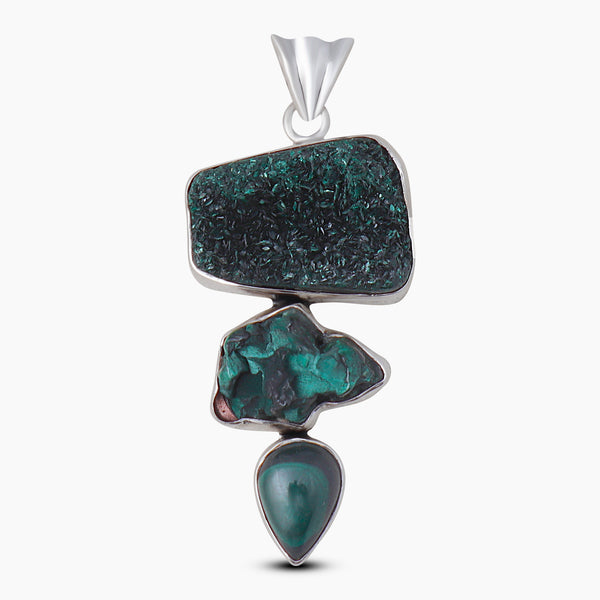 925 Sterling Silver Libethenite Pendants
