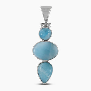 925 Sterling Silver Larimar Pendants