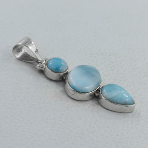 925 Sterling Silver Larimar Pendants