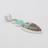 Boulder Turquoise Silver Pendants