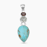 Boulder Turquoise Silver Pendants