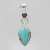 Boulder Turquoise Silver Pendants