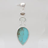 Boulder Turquoise Silver Pendants