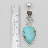 Boulder Turquoise Silver Pendants