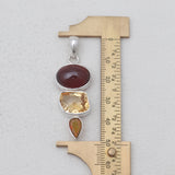 925 Sterling Silver Hessonite Pendants