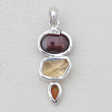 925 Sterling Silver Hessonite Pendants