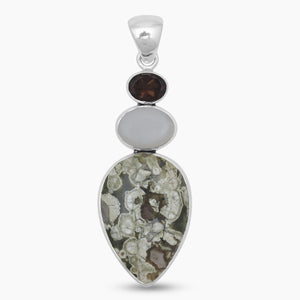 Rainforest Jasper Silver Pendants
