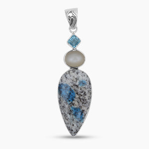 K2 Jasper & Moonstone Silver Pendants