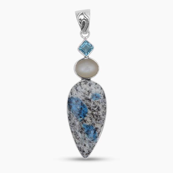 K2 Jasper & Moonstone Silver Pendants