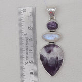 925 Sterling Silver Amethyst Lace Pendants