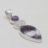 925 Sterling Silver Amethyst Lace Pendants