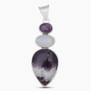 925 Sterling Silver Amethyst Lace Pendants