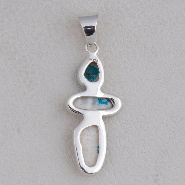 925 Sterling Silver Cavansite Pendants