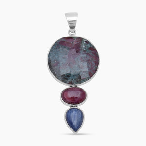 Ruby Kyanite Silver Pendants