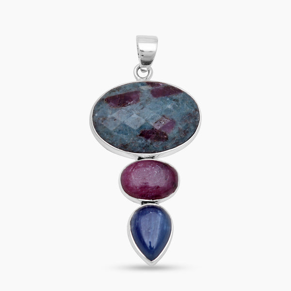 Ruby Kyanite Silver Pendants