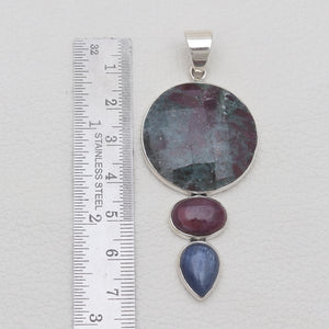 Ruby Kyanite Silver Pendants
