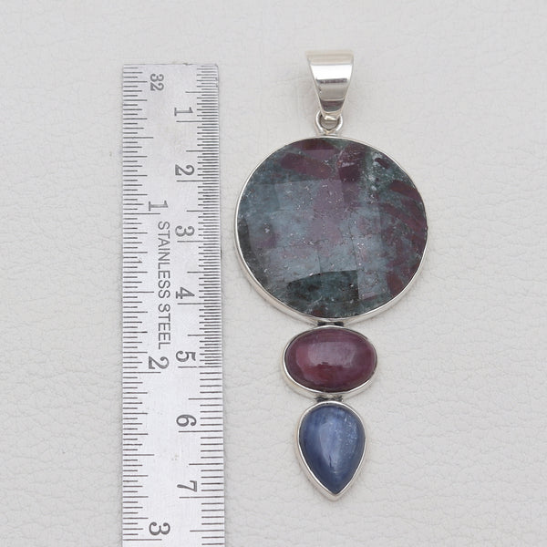 Ruby Kyanite Silver Pendants