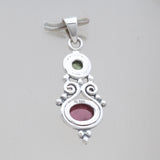 925 Sterling Silver Tourmaline Pendants