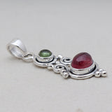 925 Sterling Silver Tourmaline Pendants