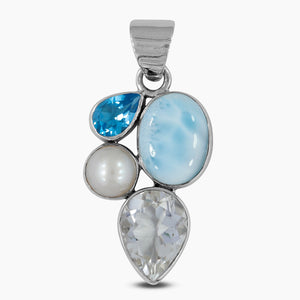 925 Sterling Silver Larimar Pendants