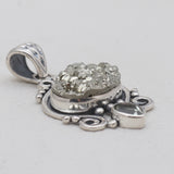 Pyrite Druzy & Green Amethyst Designer Pendants