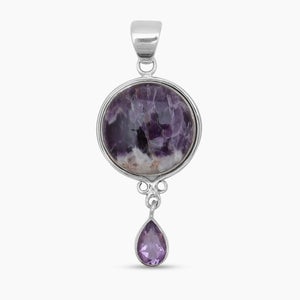 Amethyst Lace Silver Pendants
