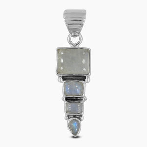Rainbow Moonstone Silver Pendants