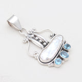 Freshwater Pearl & Citrine Silver Pendants